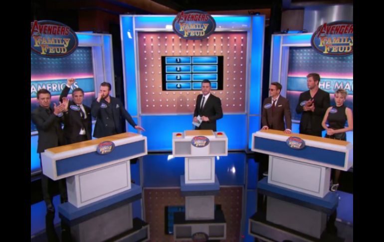 El reparto de 'Avengers: Era de Ultrón' participa en Family Feud de Jimmy Kimmel. YOUTUBE / Jimmy Kimmel Live