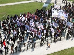 En la caminata participaron unas 20 mil personas, según cifras policiales. EFE / E. González