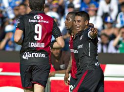 Cristian Suárez da la victoria a su equipo con un gol al minuto 41. MEXSPORT / J. Ramírez