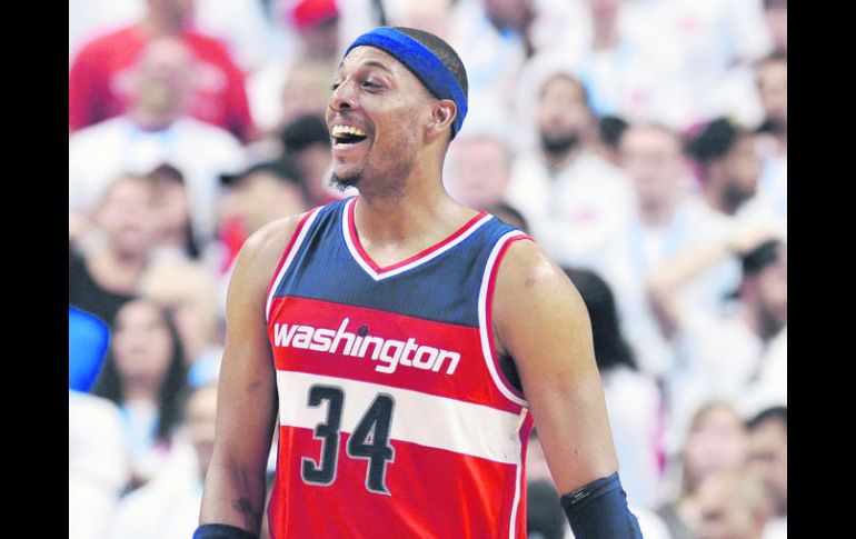 Devastador. Paul Pierce de los Wizards de Washington sorprendió a los Raptors en Toronto, Canadá. EFE /