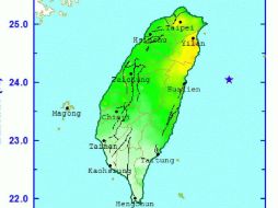 De acuerdo con información preliminar, el sismo se registró a las 09:42 hora local del lunes. EFE / Taiwan Central Weather Bureau