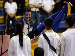 Aristóteles Sandoval estuvo presente en el abanderamiento de la Selección Jalisco. TWITTER / @CODEJALISCO