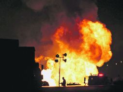 Siniestro. Explosión registrada tras un derrame de combustible en Zapotlanejo en 2013. AFP /