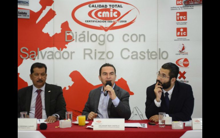 Rizo compartió sus propuestas con industriales de la CMIC. ESPECIAL / Chava Rizo