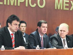 Mario García de la Torre, Alfredo Castillo y Carlos Padilla Becerras hablaron sobre los objetivos para el deporte nacional. TWITTER / @CONADE