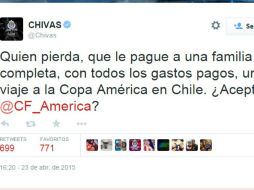 El acuerdo se llevo a cabo mediante las redes sociales. TWITTER / @Chivas