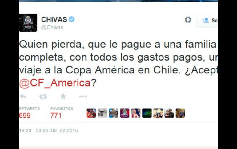 El acuerdo se llevo a cabo mediante las redes sociales. TWITTER / @Chivas