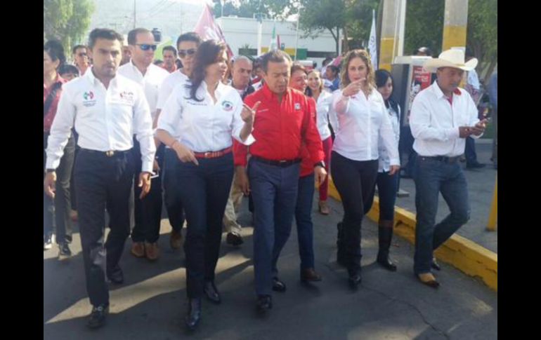 En el municipio de Tecamachalco supervisó las estructuras partidistas. TWITTER / @CCQ_PRI