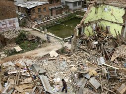 El sismo de 7.8 grados Richter del 25 de abril pasado ha dejado más de cinco mil muertos y cientos de heridos. EFE / A. Abdullah