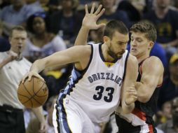 Marc Gasol guió la victoria de Memphis al anotar 24 puntos y conseguir 14 rebotes. AP / M. Humphrey