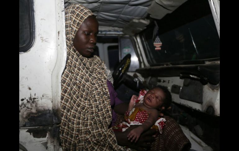 Musa estuvo en el primer grupo de mujeres y menores rescatadas a las que se transportó por tierra durante tres días. AP / Sunday Alamba