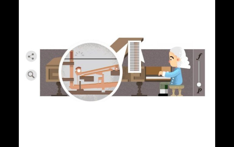 Se puede observar el funcionamiento interno del piano mientras su creador toca las teclas con seriedad. ESPECIAL / google.com.mx