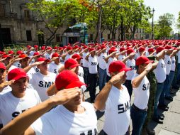 Alrededor de 800 voluntarios y soldados se reunieron a rendir protesta. EL INFORMADOR / P. Franco