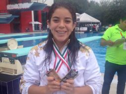 Alejandra Orozco Loza afirma sentirse triste debido a que es su última Olimpiada Nacional. TWITTER / @CODEJALISCO