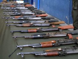 Las armas fueron puestas a disposición de un Agente de Ministerio Público Federal adscrito a la SEIDO. AFP / ARCHIVO