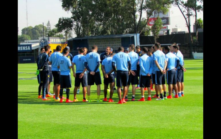 El conjunto capitalino entrenó este miércoles en las instalaciones de Coapa. TWITTER / @CF_America