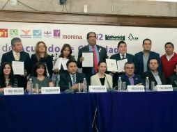 Líderes de partidos capitalinos firman el Pacto de Civilidad, excepto el PAN, de cara al proceso electoral 2015. TWITTER / @ComitePRIDF