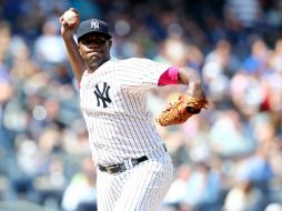 Michael Pineda puso en 2.40 su promedio de efectividad, luego de realizar 111 lanzamientos, 81 de ellos perfectos. AFP / Elsa