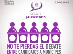 El debate será transmitido en televisión por el Canal 44 y C7. FACEBOOK / Iepc Jalisco