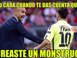 Guardiola se convirtió en el blanco principal de los memes del Bayern-Barça. TWITTER /