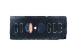 Con el planeta partido a la mitad, el 'doodle' celebra a quien en 1936 dedujo los núcleos internos y externos de la tierra. ESPECIAL / google.com