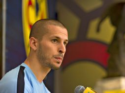 Darío 'Pipa' Benedetto durante la conferencia de prensa de América, este viernes. MEXSPORT / J. Ramírez