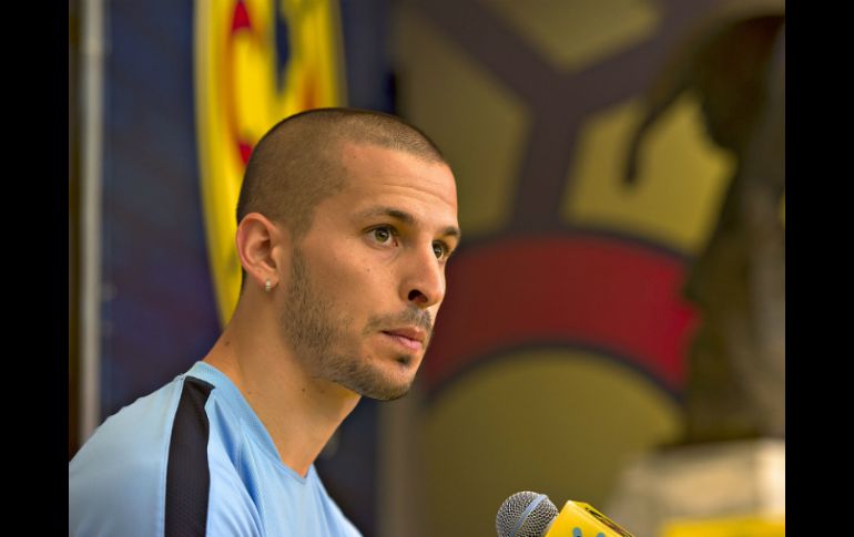 Darío 'Pipa' Benedetto durante la conferencia de prensa de América, este viernes. MEXSPORT / J. Ramírez