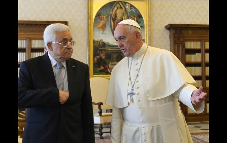 Reunión del Papa Francisco y Mahmud Abbas, en el Vaticano. AP / A. Pizzoli