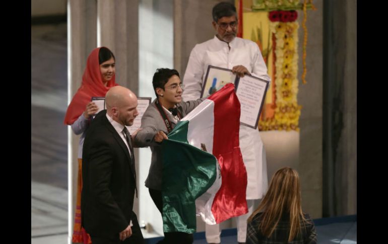 Adán Cortés irrumpió la ceremonia de la entrega del Premio Nobel, en diciembre de 2014 en Noruega. AFP / ARCHIVO