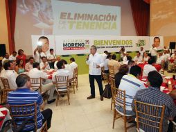 El legislador se reune con líderes empresariales de Campeche. NTX / ESPECIAL