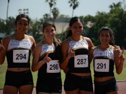 Las jaliscienses ganan medalla de oro en la prueba de relevos femenil 4x400 Sub-23. TWITTER / @CODEJALISCO