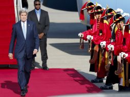 John Kerry llegó a Seúl procedente de Beijing, China. EFE / J. Heon-Kyun