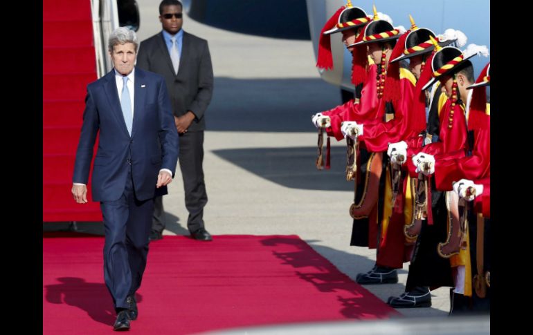 John Kerry llegó a Seúl procedente de Beijing, China. EFE / J. Heon-Kyun