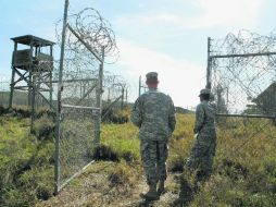 Militares, en la entrada del Campo Rayos-X, en Guantánamo. EFE / ARCHIVO