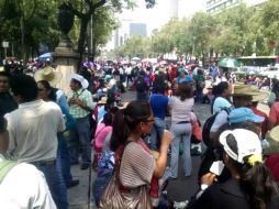 La circulación en los carriles laterales de Paseo de la Reforma, a la altura de Río Rhin, fue liberada, aunque continuaban los rezagos. SUN / A. Hernández