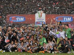 El Juventus celebra después de haber ganado la Liga de Italia. AFP / A. Solaro