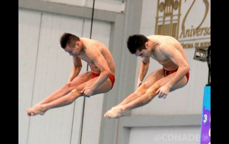 La dupla de Sánchez y García competirán en la prueba de tres metros varones. TWITTER / @CONADE