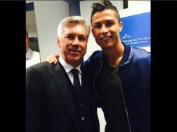 Ronaldo sube una foto a su cuenta de Twitter junto con Carlo. TWITTER / @Cristiano