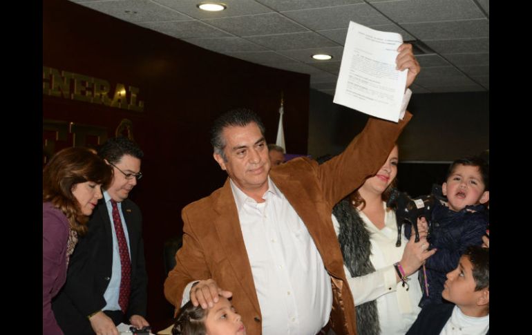 Jaime Rodríguez 'El Bronco', candidato independiente a la gubernatura de Nuevo León, fue militante priísta por 33 años. NTX / ARCHIVO