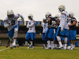 Miembros de los Cargadores de San Diego durante una sesión de entrenamiento. TWITTER / @Chargers