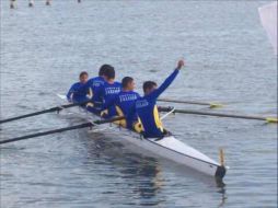 Cierran la cuenta de medallas del día en la prueba de Cuatro remos cortos juvenil B varonil. TWITTER / @CODEJALISCO