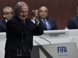 Blatter obtuvo 133 votos en la primera vuelta. AFP / M. Buholzer