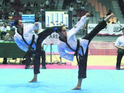 Monterrey. La actividad del taekwondo en la Olimpiada Nacional inició con la modalidad de formas. ESPECIAL /