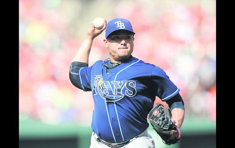 Gran pitcheo. Erasmo Ramírez, de los Rays de Tampa Bay. AFP / G. Fiume