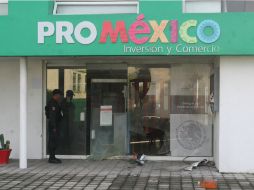 Algunos artefactos explosivos son detonados en instalaciones de la Secretaría de Economía en Puebla. SUN /