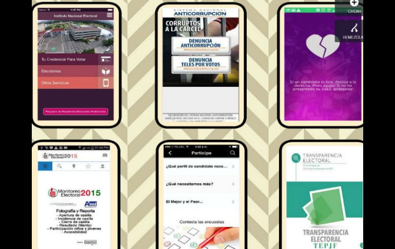 Estas 'apps' te permiten acceder a una serie de servicios incluyendo la información de las Elecciones Federales del 2015. ESPECIAL /