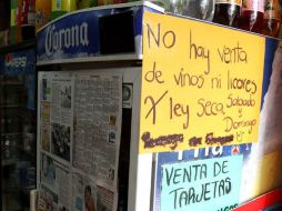 Tanto el sábado como el domingo, no se podrá adquirir alcohol en establecimientos mercantiles, restaurantes ni bares. NTX / ARCHIVO