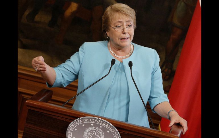 Michelle Bachelet asegura que inversión italiana seguirá en su país. EFE / G. Lami