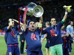 Xavi Hernández se despide con 25 títulos conquistados con el Barcelona. AP / L. Bruno