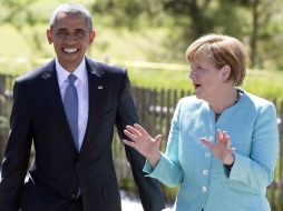 Obama es recibido en Krün, un pequeño pueblo situado en las inmediaciones de Elmau, el enclave idílico de los Alpes. AP / C. Kaster